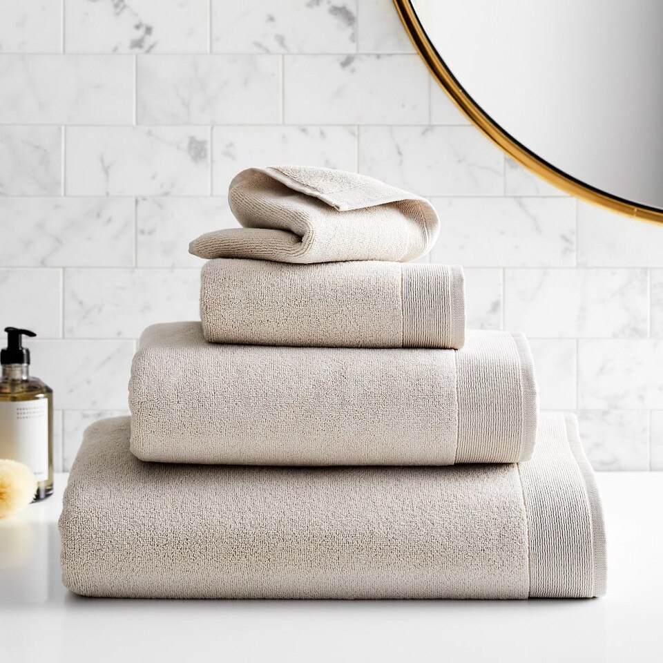 Organic Luxury Fibrosoft™ Towels Oatmeal West Elm Australia